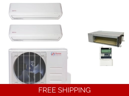 Norton 2-Room Mini Split Heat Pump (-13°F) 22.5 SEER2/12.5 EER/10.3 HSPF (R410a)