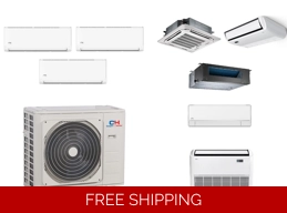 C&H 3 Zone 24.6 SEER2 Mini Split Heat Pump (-13°F), E-Star: 12.7 EER/9.5 HSPF (R410a)