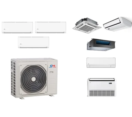 C&H 3-Zone 24.6 SEER2 Mini Split AC Heat Pump (-13°F), E-Star: 12.7 EER/9.5 HSPF (R410a)