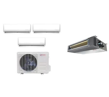 Norton 3-Zone 23 SEER2 Mini Split AC Heat Pump (-13°F), E-Star: 12.5 EER/9.2 HSPF (R410a)