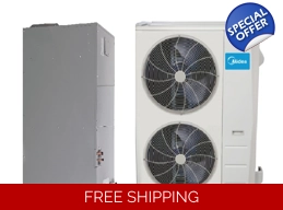 Midea 48K-Btu 15.3 SEER2 (Central Ducted) Mini Split H-Heat Pump (-22°F) 8.2 EER/9.2 HSPF (R410a)
