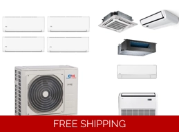 C&H 4 Zone 23.9 SEER2 Mini Split Heat Pump (-13°F) E-Star: 11.7 EER/9.5 HSPF (R410a)