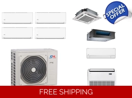 C&H 4 Zone 23.9 SEER2 Mini Split Heat Pump (-13°..