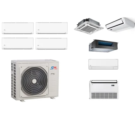 C&H 4-Zone 23.9 SEER2 Mini Split Heat Pump (-13°F) E-Star: 11.7 EER/9.5 HSPF (R410a)