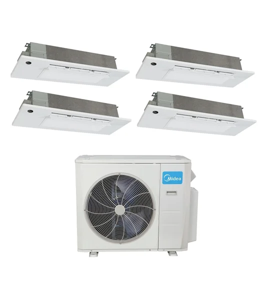 Midea 4-Zone Slim Cassette Mini Split H-Heat Pump (-22°F) E-Star: 22.4 SEER2/12 EER/9.5 HSPF (R410a)