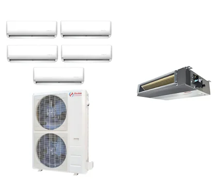 Norton 5-Zone 22.4 SEER2 Mini Split Heat Pump (-13°F) 12.5 EER/10.2 HSPF (R410a)