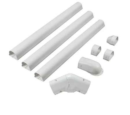 4 inch ABS Line Cover for Mini Split Systems, Extendable for Longer Pipes - Weather & UV Resistant
