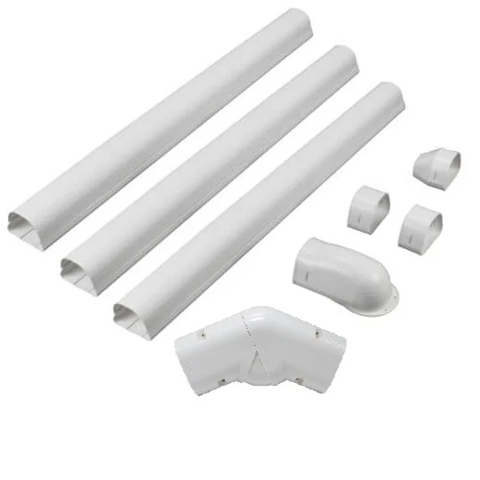 4 inch ABS Line Cover for Mini Splits, Extendable for Longer Pipes - Weather & UV Resistant