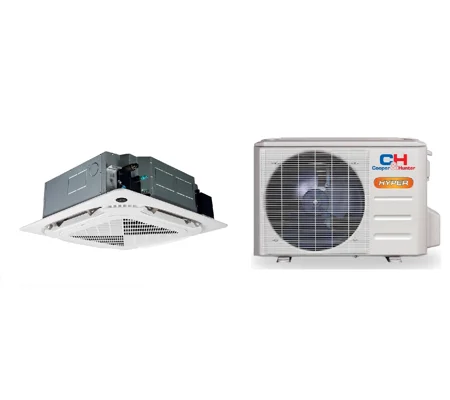 C&H 9K-Btu 22.6 SEER2 Cassette Mini Split H-Heat Pump (-22°F) Wifi, E-Star: 14 EER/12.1 HSPF (R454B)