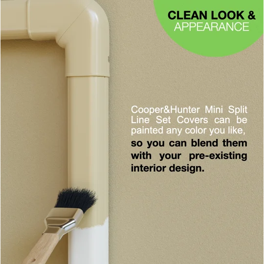 C&H 3'' PVC Lineset Cover for Mini Split Systems