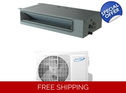 AirCon 9K-Btu 18 SEER2 Ducted Mini Split Heat Pu..