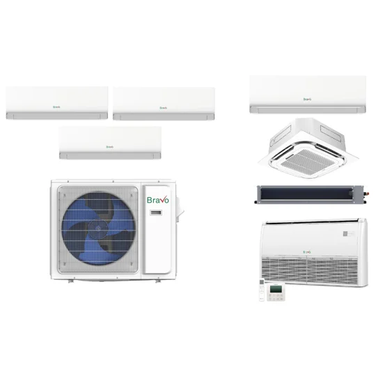 Bravo 3-Zone 23 SEER2 Mini Split AC Heat Pump (-13°F) WIFI, 12.5 EER/10 HSPF (R32)