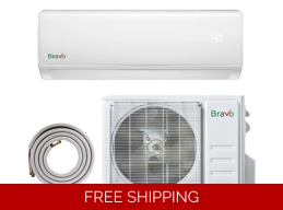 Bravo 24K-Btu 17 SEER2 Mini Split Heat Pump (-4°F) WiFi, 8.85 EER/8 HSPF (R410a)