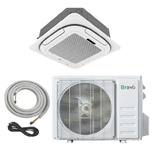 Bravo 9K-Btu 23 SEER2 Cassette Mini Split Heat Pump (-4°F) 12.5 EER/10 HSPF, WIFI (R32)