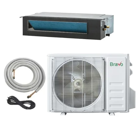 Bravo 12K-Btu 20 SEER2 Slim Ducted Mini Split Heat Pump (-4°F) 10.5 EER/9.5 HSPF, WIFI (R32)