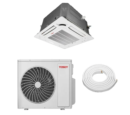 TOSOT 24K-Btu 22.5 SEER2 Cassette Mini Split H-Heat Pump (-22°F), Wi-Fi, 11.6 EER/9 HSPF (R32)