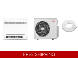 TOSOT 9K-Btu 23 SEER2 Floor-Console Mini Split H-Heat Pump (-22°F), WiFi, 15 EER/9.4 HSPF (R32)