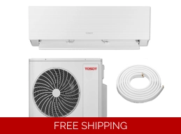 TOSOT 9K-Btu 26 SEER2 Mini Split H-Heat Pump (-22°F), Wi-Fi, E-Star: 15 EER/10.4 HSPF (R32)