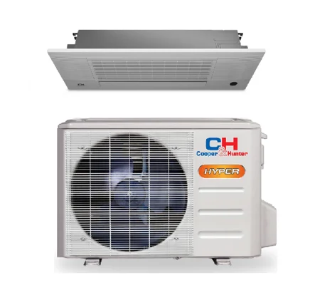 C&H 6K-Btu 22 SEER2 Mini Split Slim Cassette X-TREME Heat Pump (-22°F) 15 EER/12 HSPF (R454B)