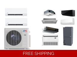 C&H 2-Room Mini Split Heat Pump (-13°F) E-Star: 25.1 SEER2/14 EER/9.8 HSPF (R454B)