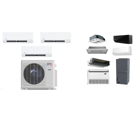 C&H 3 Zone 25.1 SEER2 Mini Split AC Heat Pump (-13°F) E-Star: 14 EER/9.8 HSPF (R454B)