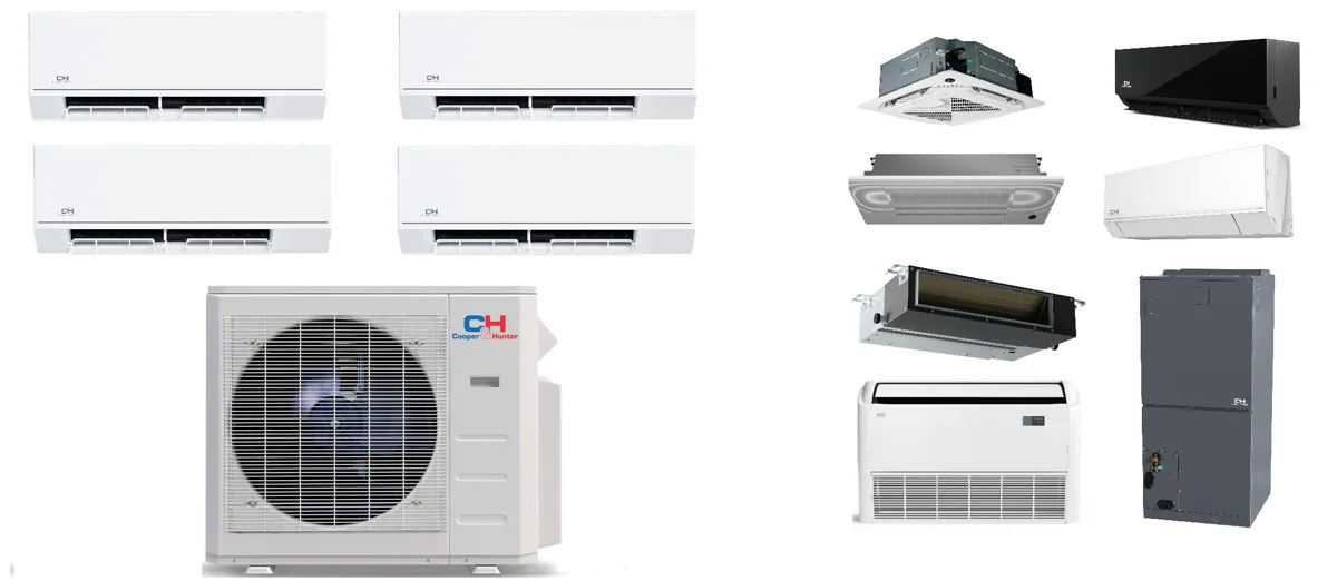 C&H 4-Zone 25 SEER2 Mini Split R454B -13F E-Star
