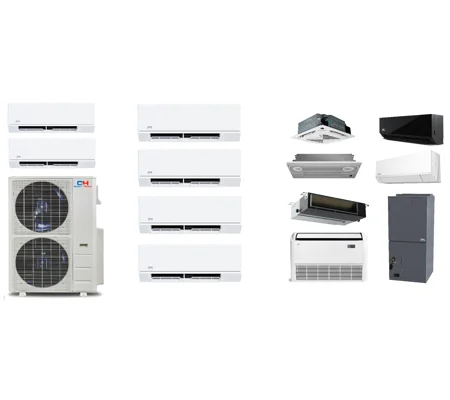 C&H 6-Zone 24 SEER2 Mini Split AC Heat Pump (-13°F) E-Star: 12.5 EER/10.3 HSPF (R454B)
