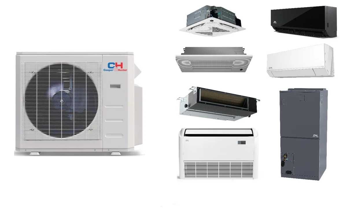 C&H 5-Zone Custom Mini Split Heat Pump AC (-13&deg;F) E-Star: 24 SEER2 / 12 EER2 / 9.5 HSPF2 (R454B)