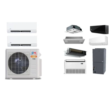 C&H 2-Zone 25 SEER2 Mini Split AC H-Heat Pump (-22°F) E-Star: 15 EER/10.4 HSPF (R454B)
