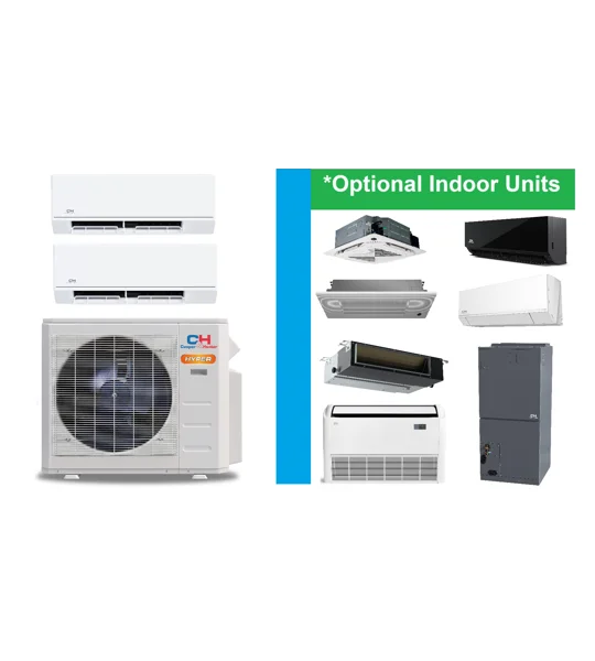 C&H 2-Zone Custom Mini Split (-22°F) H-Heat Pumps (R454B) - (Buy 24 or More)