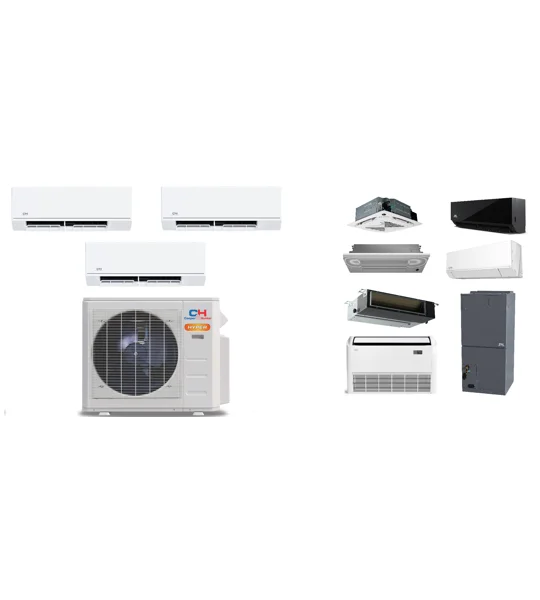 C&H 3 Zone Custom Mini Split (-22°F) H-Heat Pumps (R454B) - (Buy 21 or More)