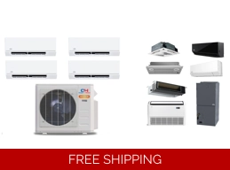 C&H 4-Zone 23 SEER2 Mini Split H-Heat Pump AC (-22°F) E-Star: 12.5 EER/10.5 HSPF (R454B)