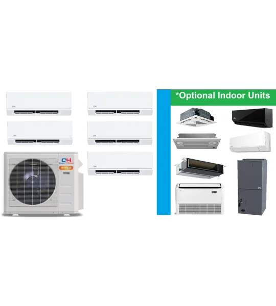 C&H 5-Zone Custom Mini Split (-22°F) H-Heat Pumps (R454B) - (Buy 12 or More)