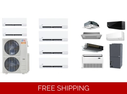 C&H 6-Zone 23 SEER2 Mini Split H-Heat Pump AC (-22°F) E-Star: 12 EER/11 HSPF (R454B)