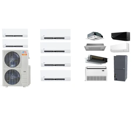 C&H 6-Zone 23 SEER2 Mini Split AC H-Heat Pump (-22°F) E-Star: 12 EER/11 HSPF (R454B)