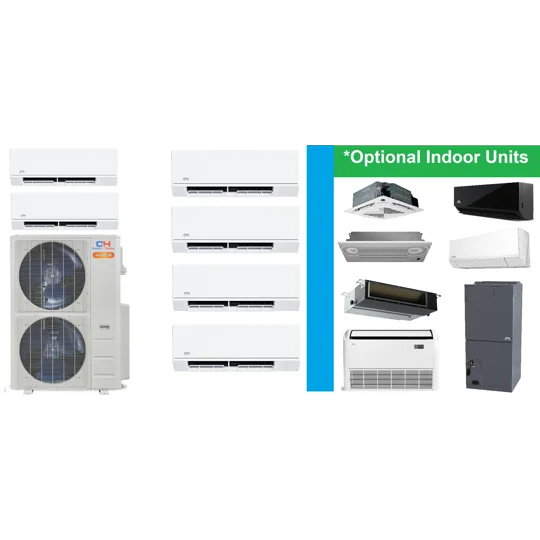 C&H 6-Zone 23 SEER2 Mini Split AC H-Heat Pump (-22°F) E-Star: 12 EER/11 HSPF (R454B)