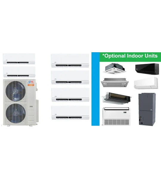 C&H 6-Zone Custom Mini Split (-22°F) H-Heat Pumps (R454B) - (Buy 10 or More)