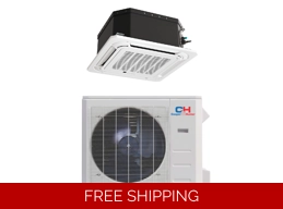 C&H 24K-Btu 22 SEER2 Cassette Mini Split Heat Pump (-13°F) E-Star: 12 EER/10.5 HSPF (R454B)
