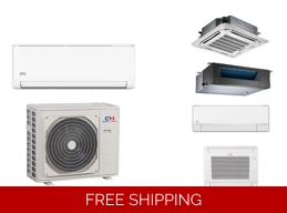 C&H 12K-Btu 23 SEER2 Mini Split Heat Pump (-13°F) E-Star: 13 EER/10.8 HSPF (R410a)
