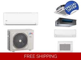 C&H 12K-Btu 23 SEER2 Mini Split Heat Pump (-13°F..