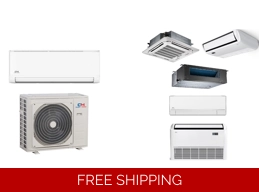 C&H 24K-Btu 22.3 SEER2 Mini Split H-Heat Pump (-22°F), E-Star 12.5 EER/10.3 HSPF (R410a)