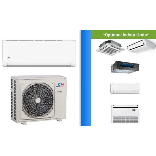 C&H 24K-Btu 21 SEER2 Mini Split Heat Pump (-13°F) E-Star: 13 EER/8.5 HSPF (R410a)