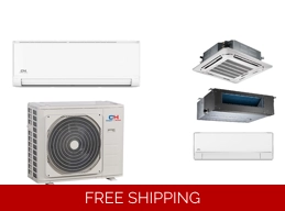 C&H 9K-Btu 24 SEER2 Mini Split Heat Pump AC (-13°F) E-Star: 14.7 EER,/11.6 HSPF (R410a)