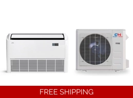 C&H 18K-Btu 22.3 SEER2 Floor-Ceiling Mini Split Heat Pump (-13°F) E-Star: 12.5 EER/10.4 HSPF (R454B)