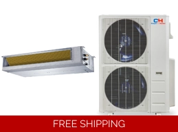 C&H 60K-Btu HS-Slim Ducted 17 SEER2 Mini Split Heat Pump (-13°F) 10 EER/9.7 HSPF (R454B)