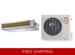 C&H 24K-Btu HS-Slim Ducted 19 SEER2 Mini Split H-Heat Pump (-22°F) E-Star: 12 EER/11.7 HSPF (R454B)