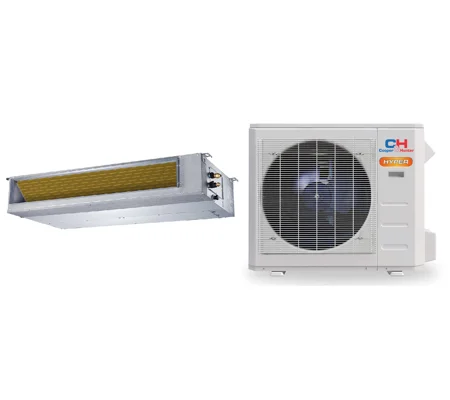 C&H 24K-Btu HS-Slim Ducted 19 SEER2 Mini Split H-Heat Pump (-22°F) E-Star: 12 EER/11.7 HSPF (R454B)