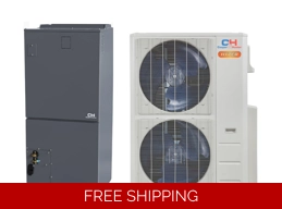 C&H 60K-Btu 15.2 SEER2 Central-AHU Mini Split H-Heat Pump (-22°F) 10 EER/9.2 HSPF (R454B)