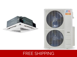 C&H 48K-Btu 16.7 SEER2 (Ceiling Cassette) Mini Split H-Heat Pump (-22°F) 10.4 EER/10.8 HSPF (R454B)