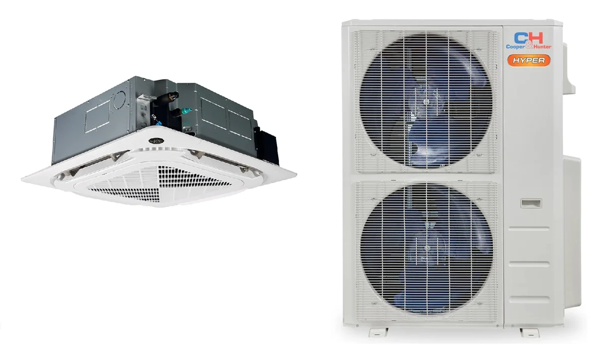 C&H 48,000 BTU 16.7 SEER2 Ceiling Cassette Mini Split Heat Pump (-22&deg;F) | R454B
